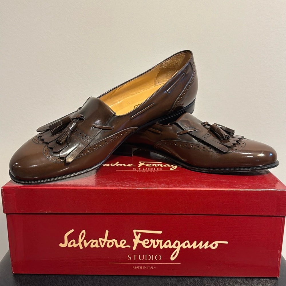 Salvatore Ferragamo Brown Leather Loafer - Firenze